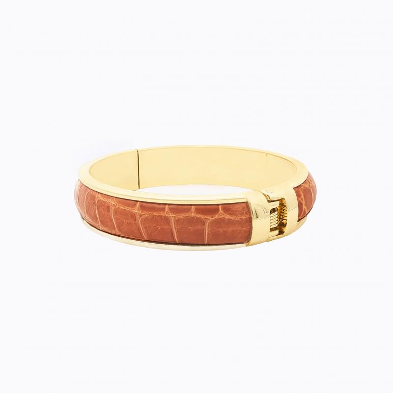 Exotic Alligator Bangle - Deep Yellow thumbnail 3