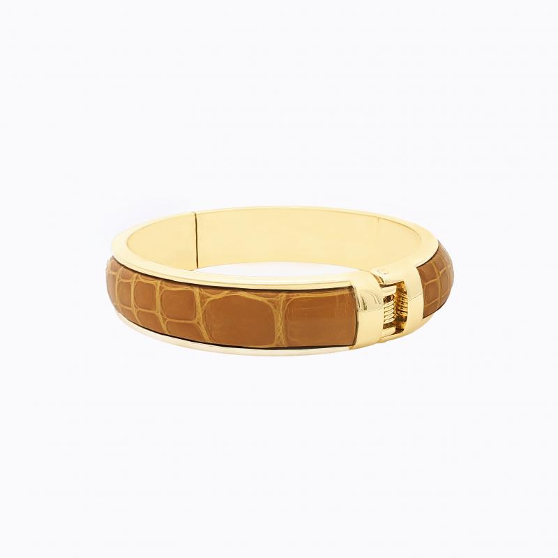 Exotic Alligator Bangle - Mustard thumbnail 3