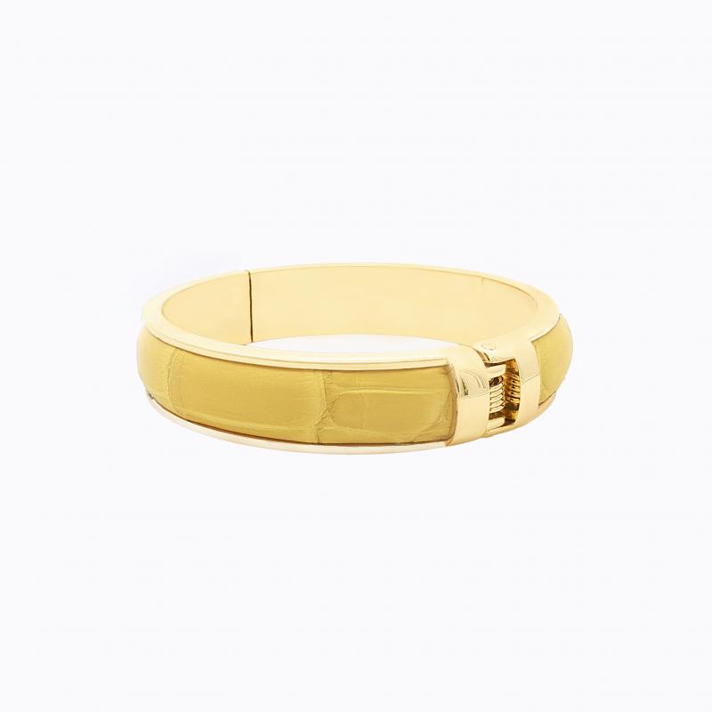 Exotic Alligator Bangle - Yellow thumbnail 3