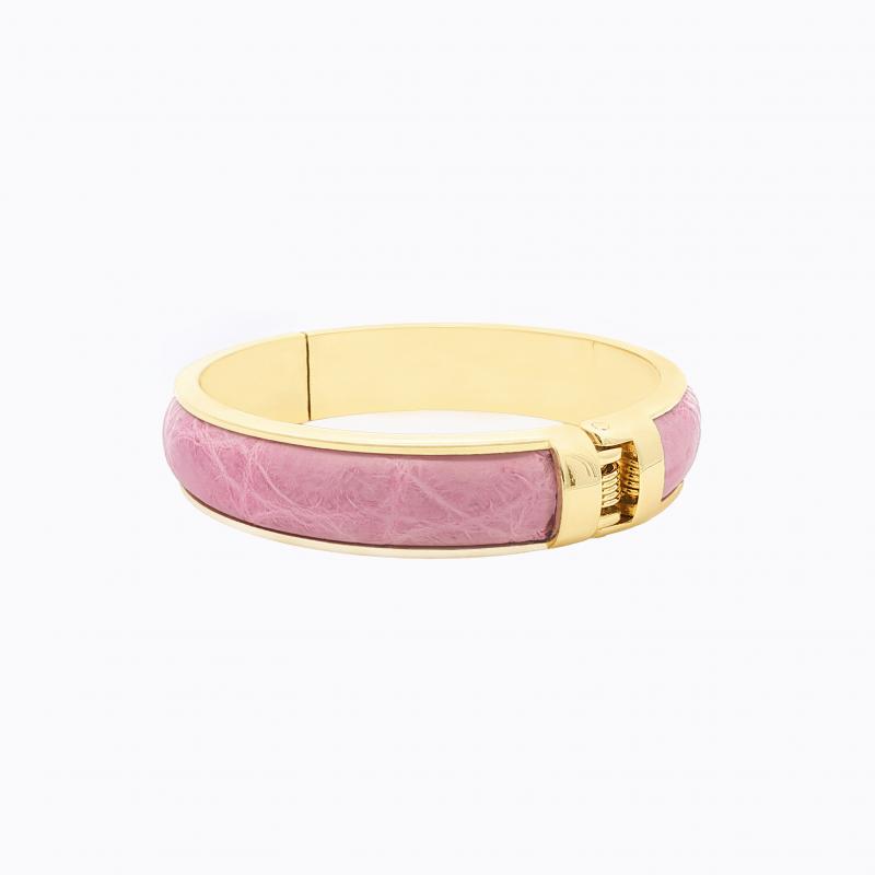Exotic Crocodile Bangle - Pig Pink thumbnail 3