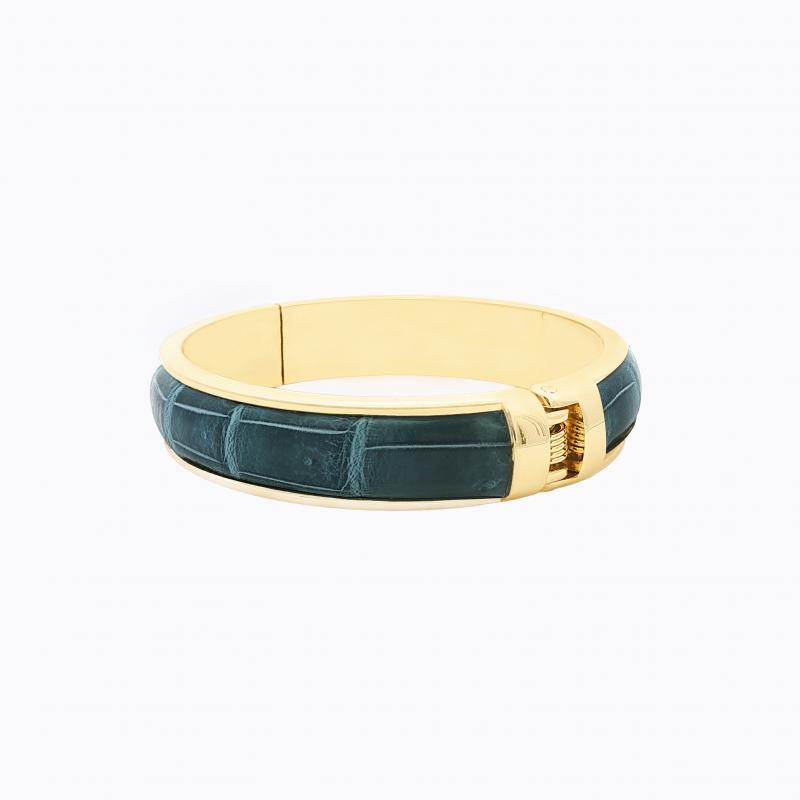 Exotic Crocodile Bangle - Blue Turquoise thumbnail 3