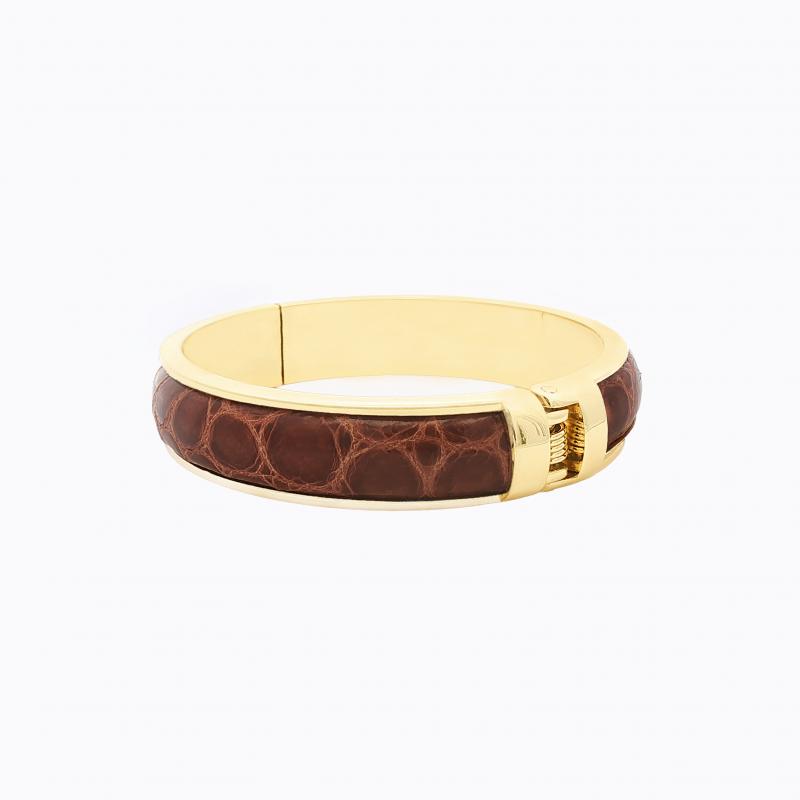 Exotic Crocodile Bangle - Red Brown thumbnail 3