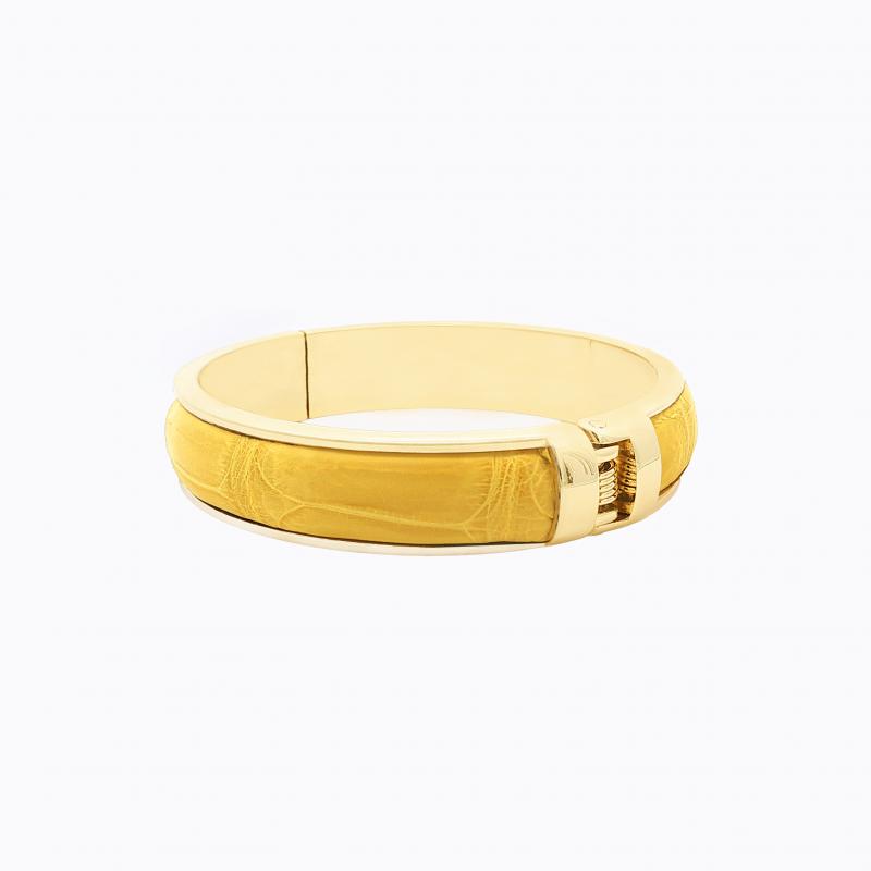 Exotic Crocodile Bangle - Yellow thumbnail 3
