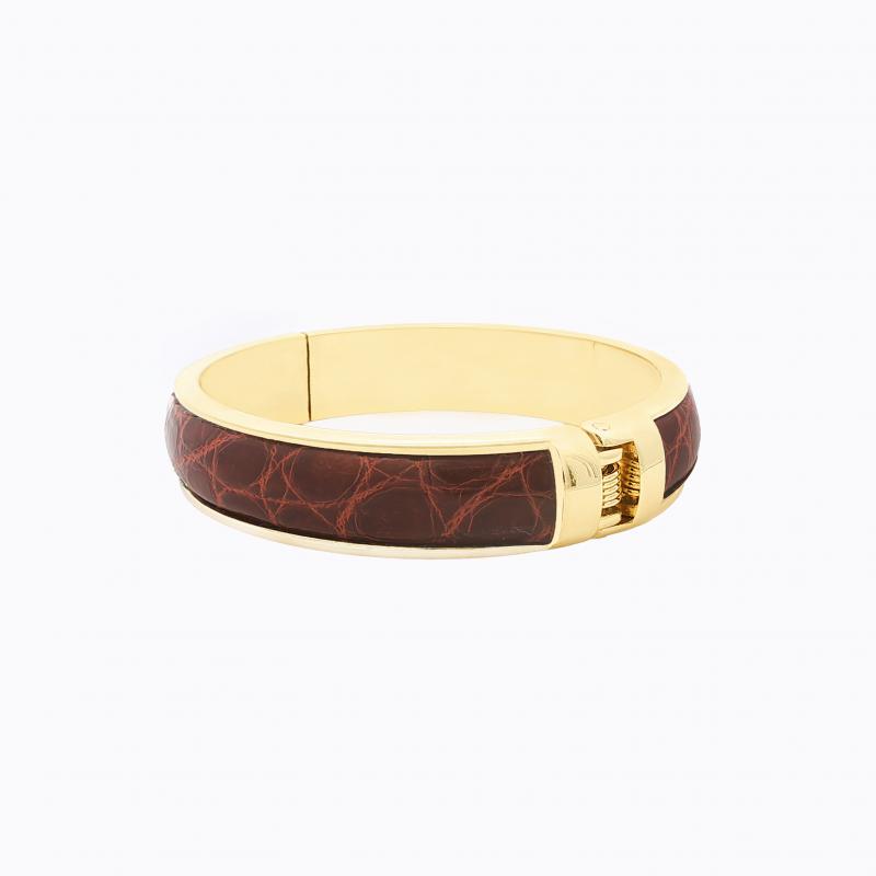 Exotic Crocodile Bangle - Blood Red thumbnail 3
