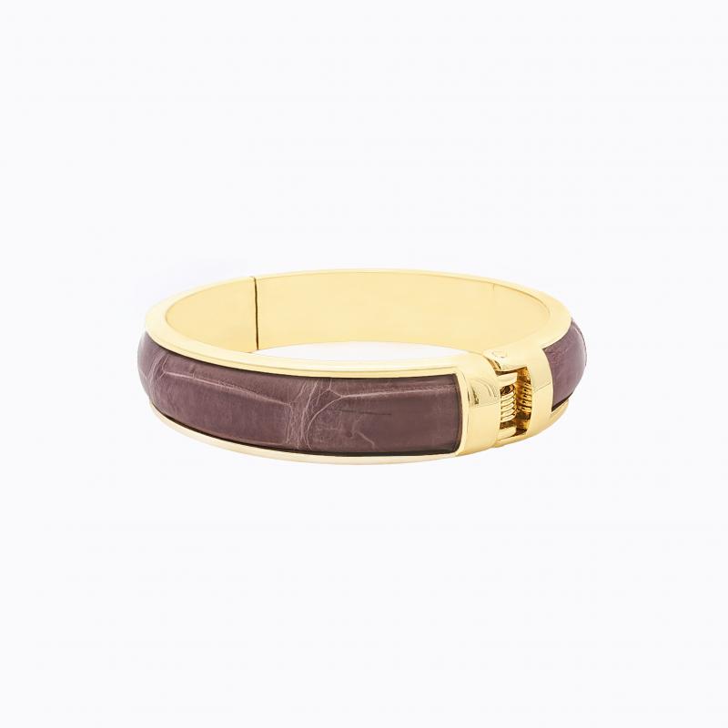 Exotic Crocodile Bangle - French Lilac thumbnail 3