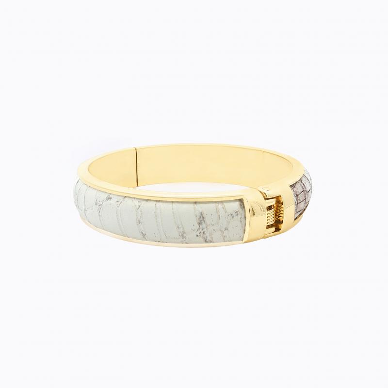 Exotic Crocodile Bangle - Cotton / Natural thumbnail 4