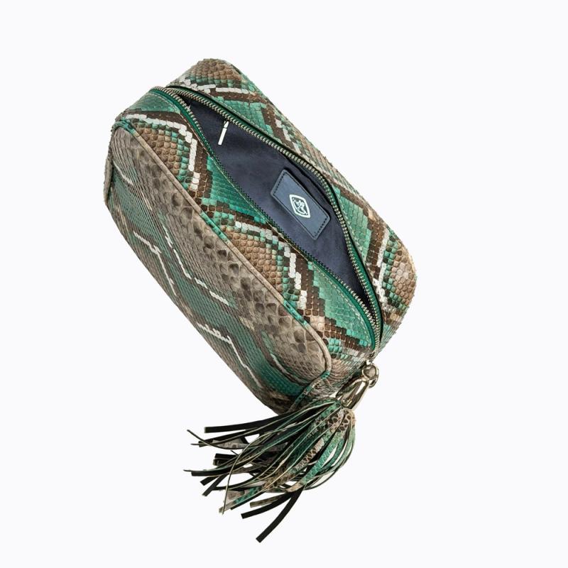Exotic Python Small Purse - Cactus Green thumbnail 4