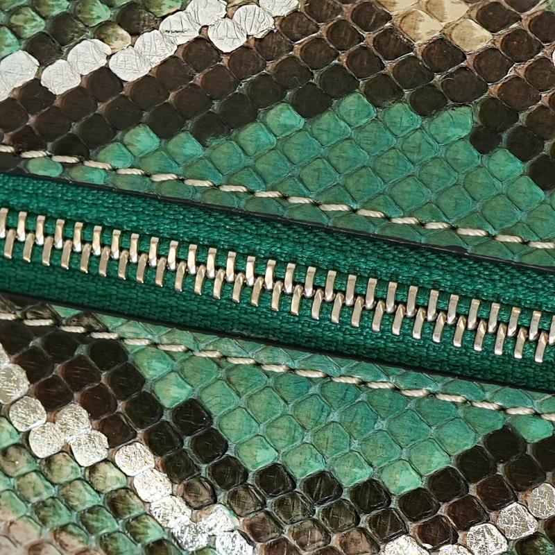 Exotic Python Small Purse - Cactus Green thumbnail 7