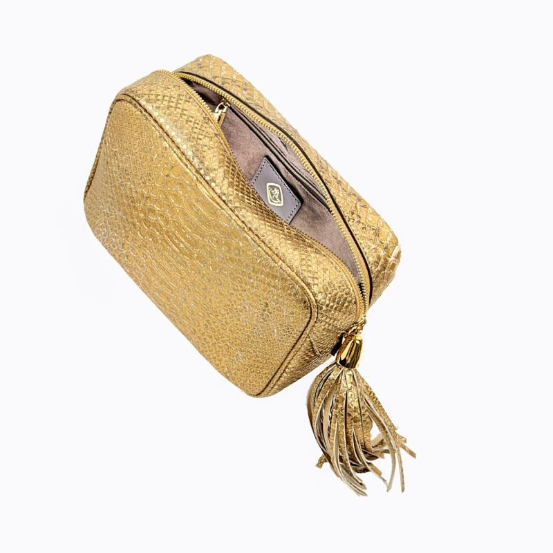 Exotic Python Small Purse - Antique Gold thumbnail 4