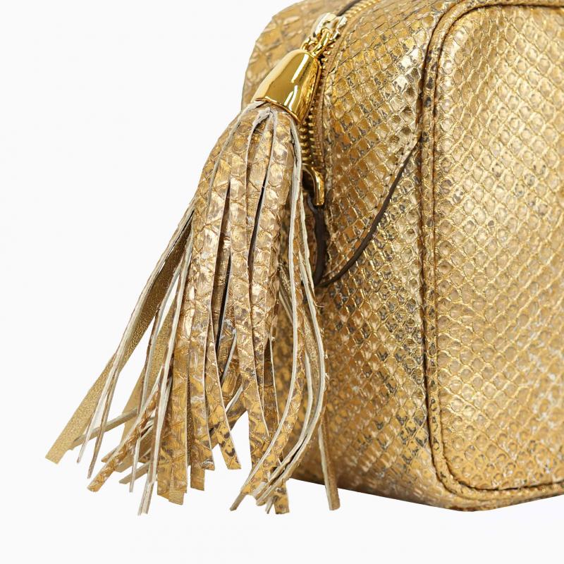 Exotic Python Small Purse - Antique Gold thumbnail 5