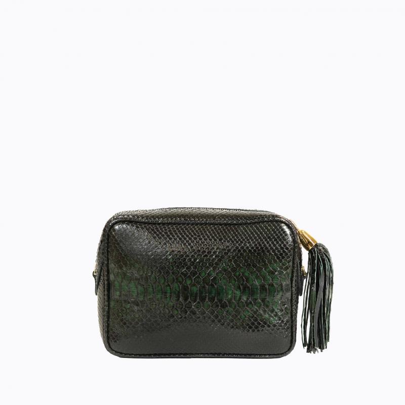 Exotic Python Small Purse - Dark Green thumbnail 3