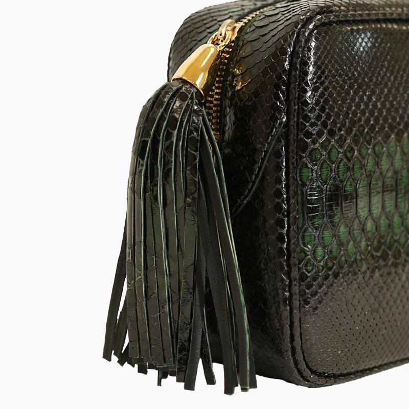 Exotic Python Small Purse - Dark Green thumbnail 6