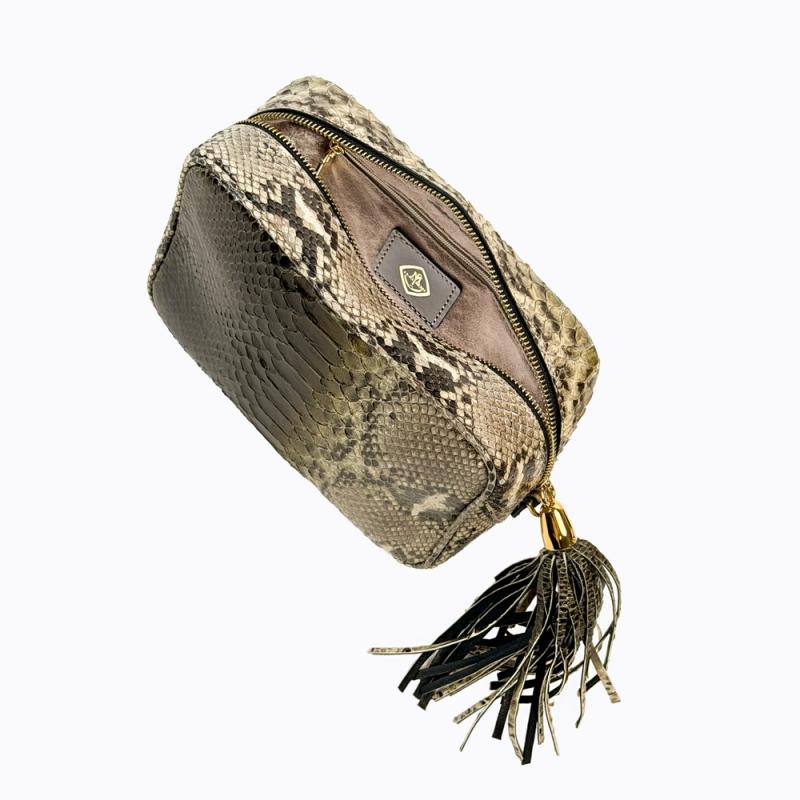 Exotic Python Small Purse - Dark Blonde thumbnail 4