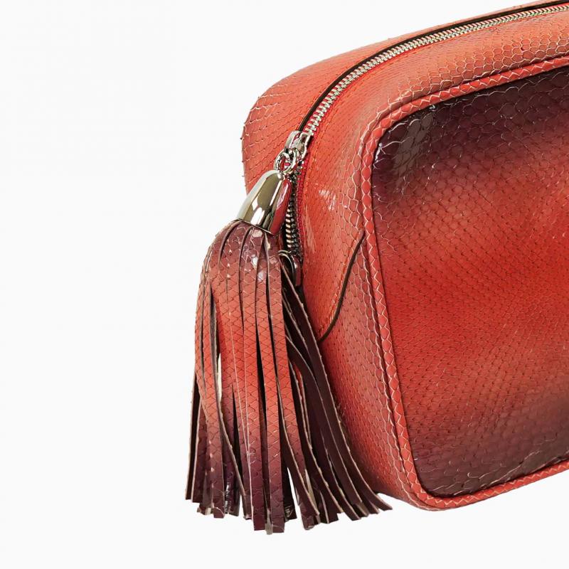 Exotic Python Small Purse - Cherry Red thumbnail 5