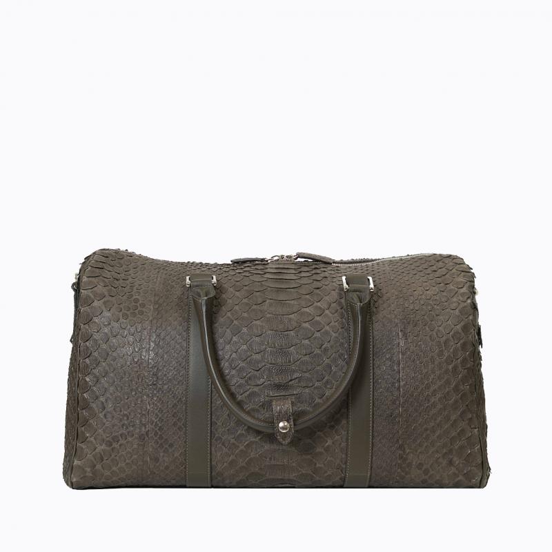 Exotic Python Duffle Bag - Dark Olive thumbnail 3