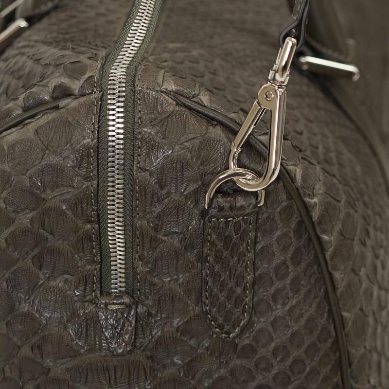 Exotic Python Duffle Bag - Dark Olive thumbnail 6