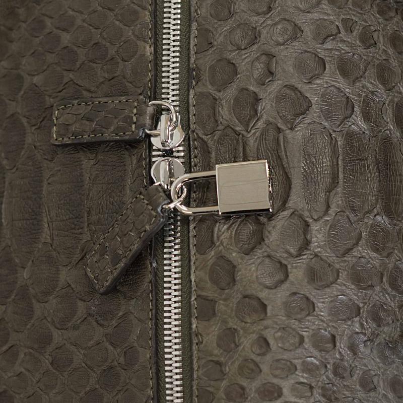 Exotic Python Duffle Bag - Dark Olive thumbnail 7