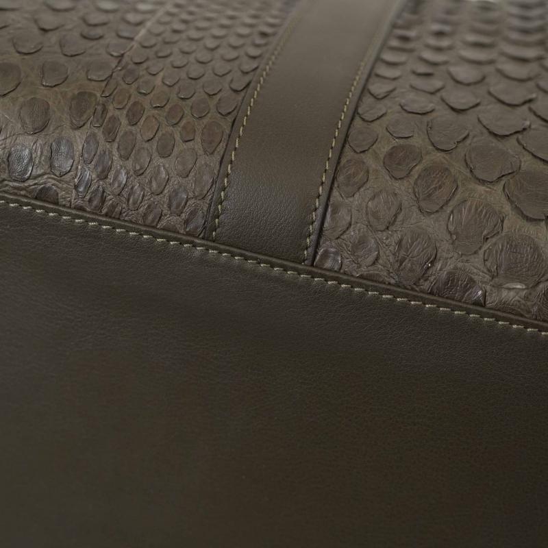 Exotic Python Duffle Bag - Dark Olive thumbnail 8