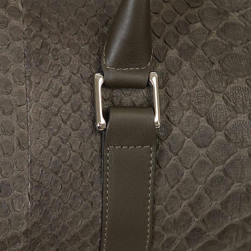 Exotic Python Duffle Bag - Dark Olive thumbnail 9