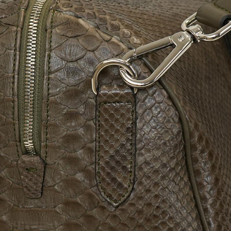 Exotic Python Duffle Bag - Military Green thumbnail 10