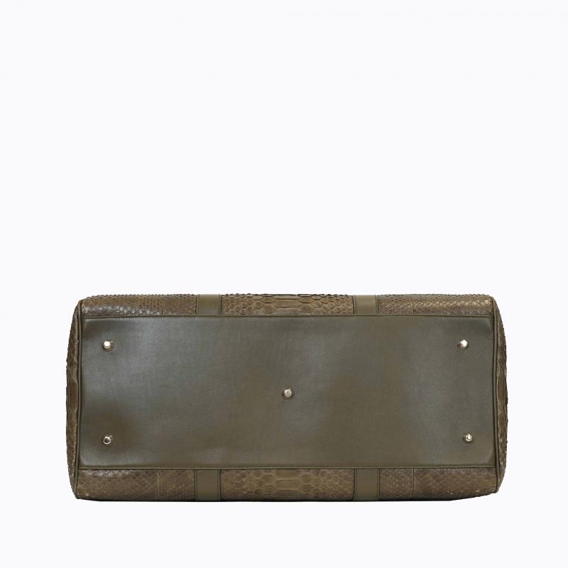 Exotic Python Duffle Bag - Military Green thumbnail 3