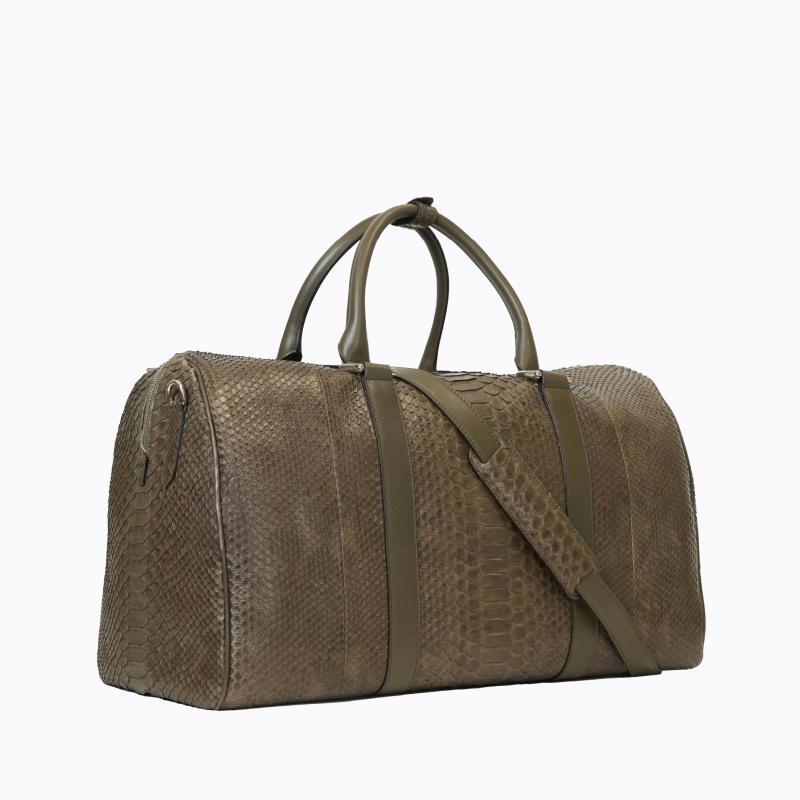 Exotic Python Duffle Bag - Military Green thumbnail 4