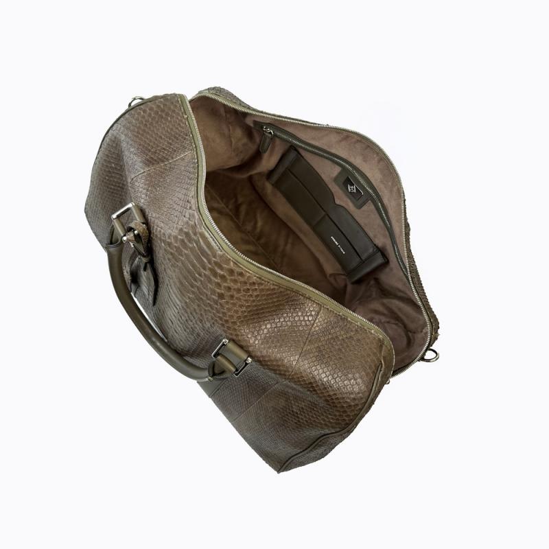 Exotic Python Duffle Bag - Military Green thumbnail 6