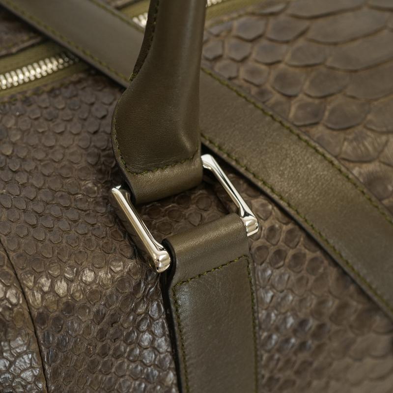 Exotic Python Duffle Bag - Military Green thumbnail 7