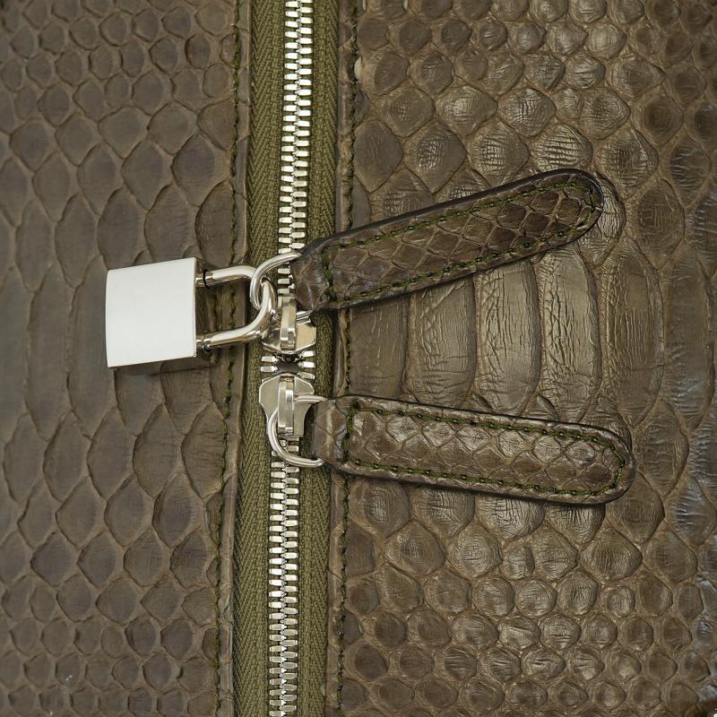 Exotic Python Duffle Bag - Military Green thumbnail 9