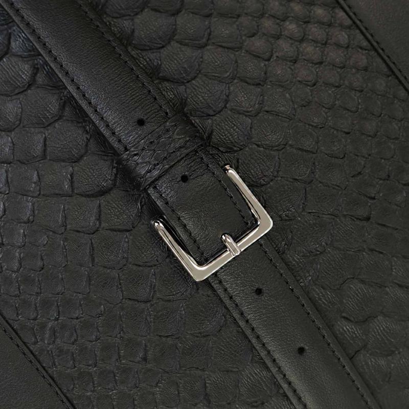 Exotic Python Duffle Bag - Night Black thumbnail 11
