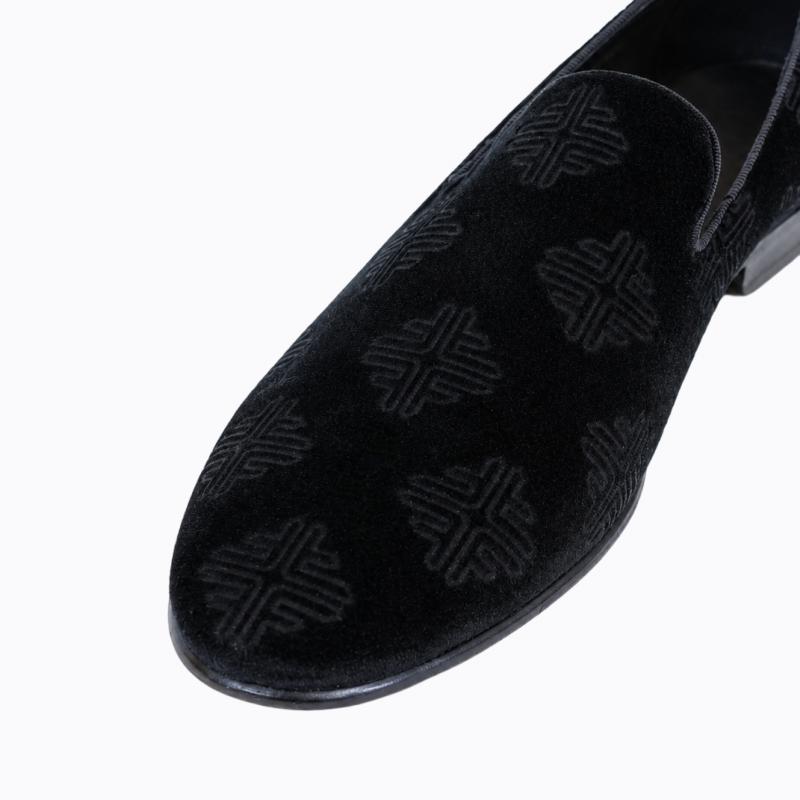 Palazzo Loafers - Black Velvet thumbnail 3
