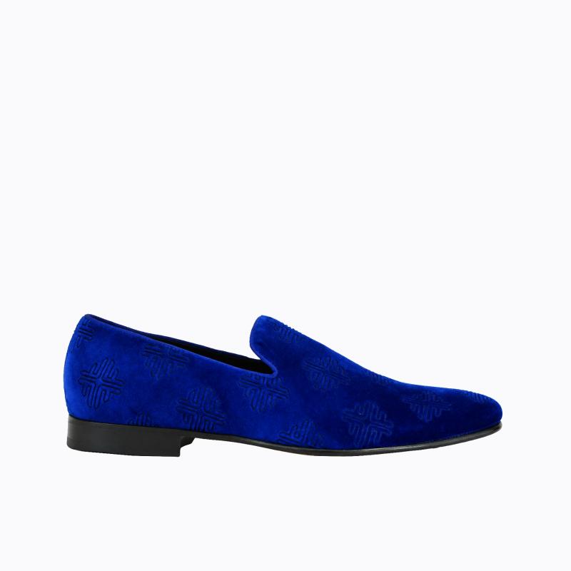Palazzo Loafers - Blue Velvet