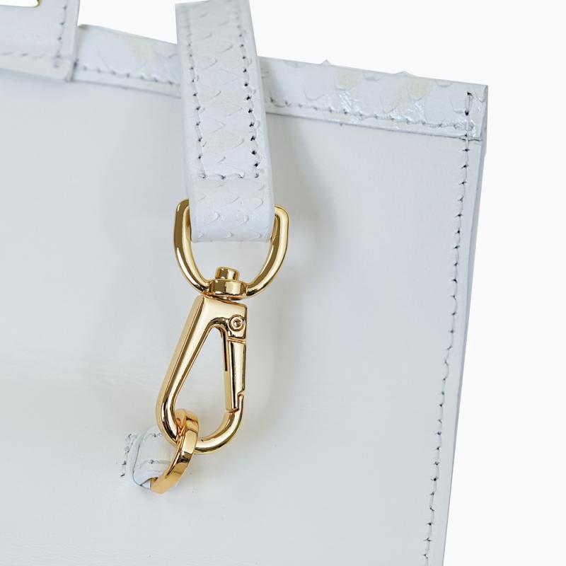 Horse handle Malayo Python Peticulatus Bags - white thumbnail 7