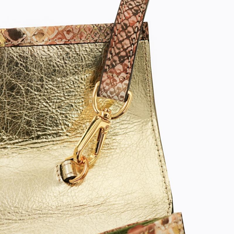 Horse handle Malayo Python Peticulatus Bags - Gold brown thumbnail 6