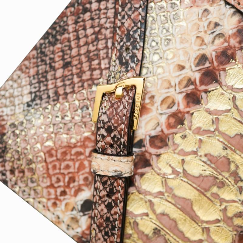 Horse handle Malayo Python Peticulatus Bags - Gold brown thumbnail 7