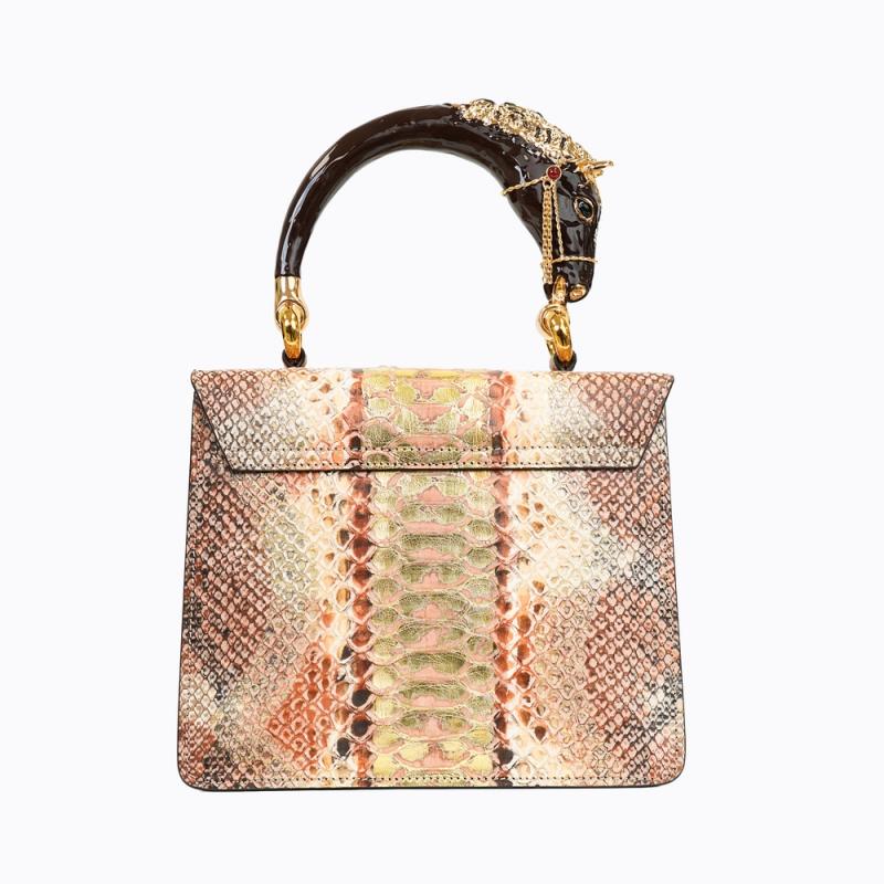 Horse handle Malayo Python Peticulatus Bags - Gold brown thumbnail 9