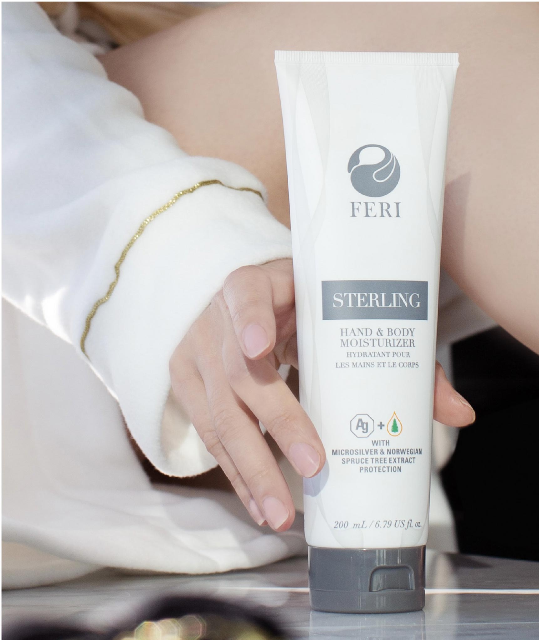 Group of people sharing personal care products